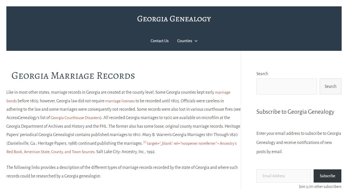 Georgia Marriage Records – Georgia Genealogy